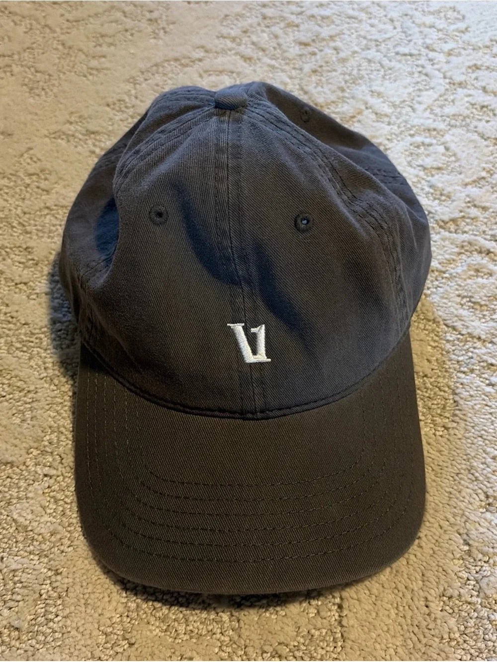 Vuori Otto Hat Cap Strap Back Baseball One Size Gray Cotton Adjustable Men